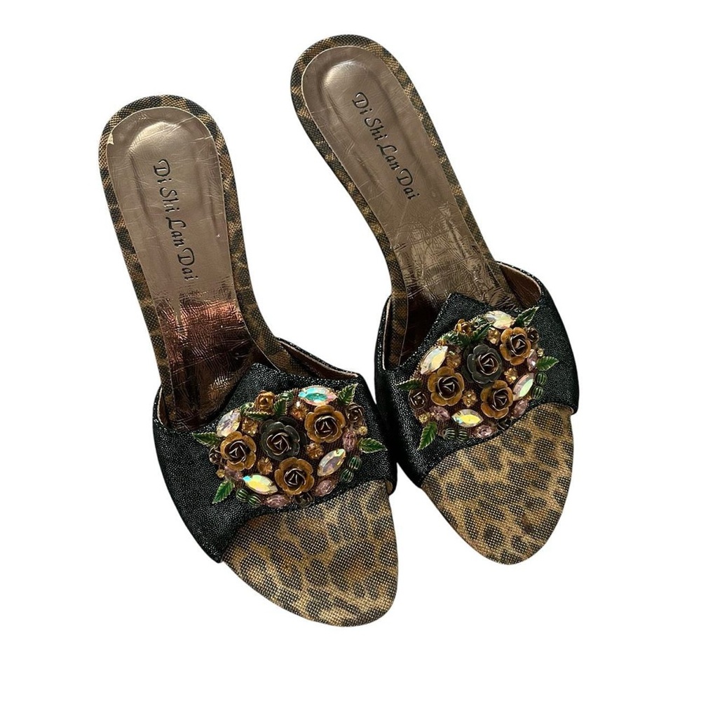 American Vintage Brown and Black Mules